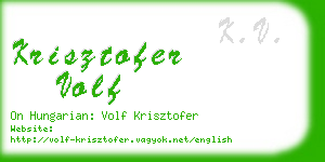 krisztofer volf business card